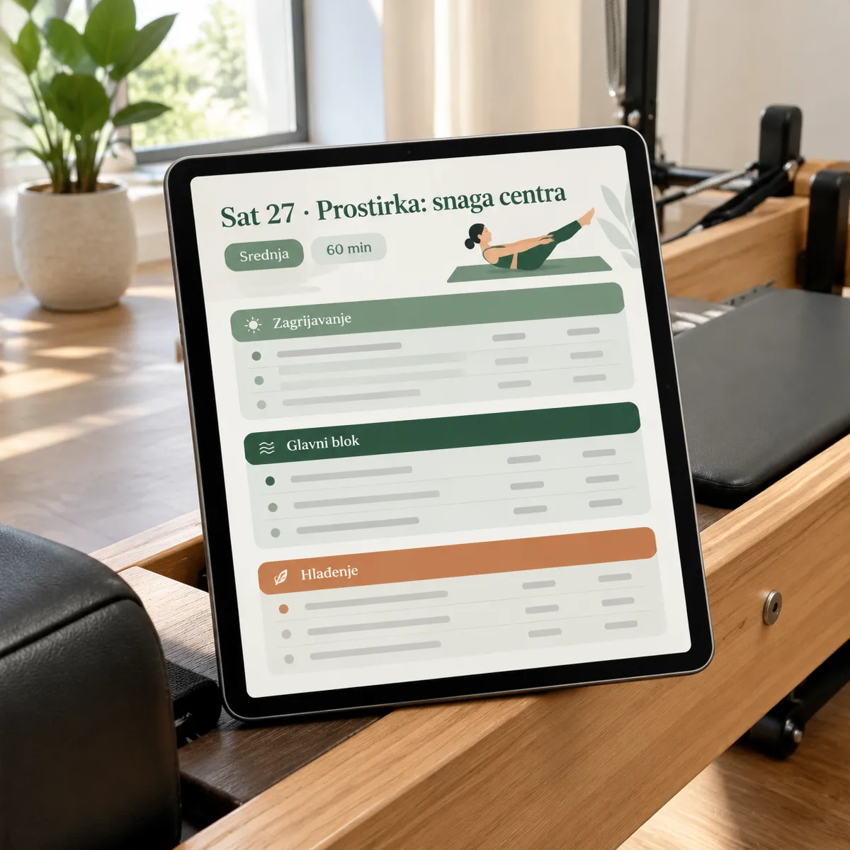 Plan sata na tabletu u studiju